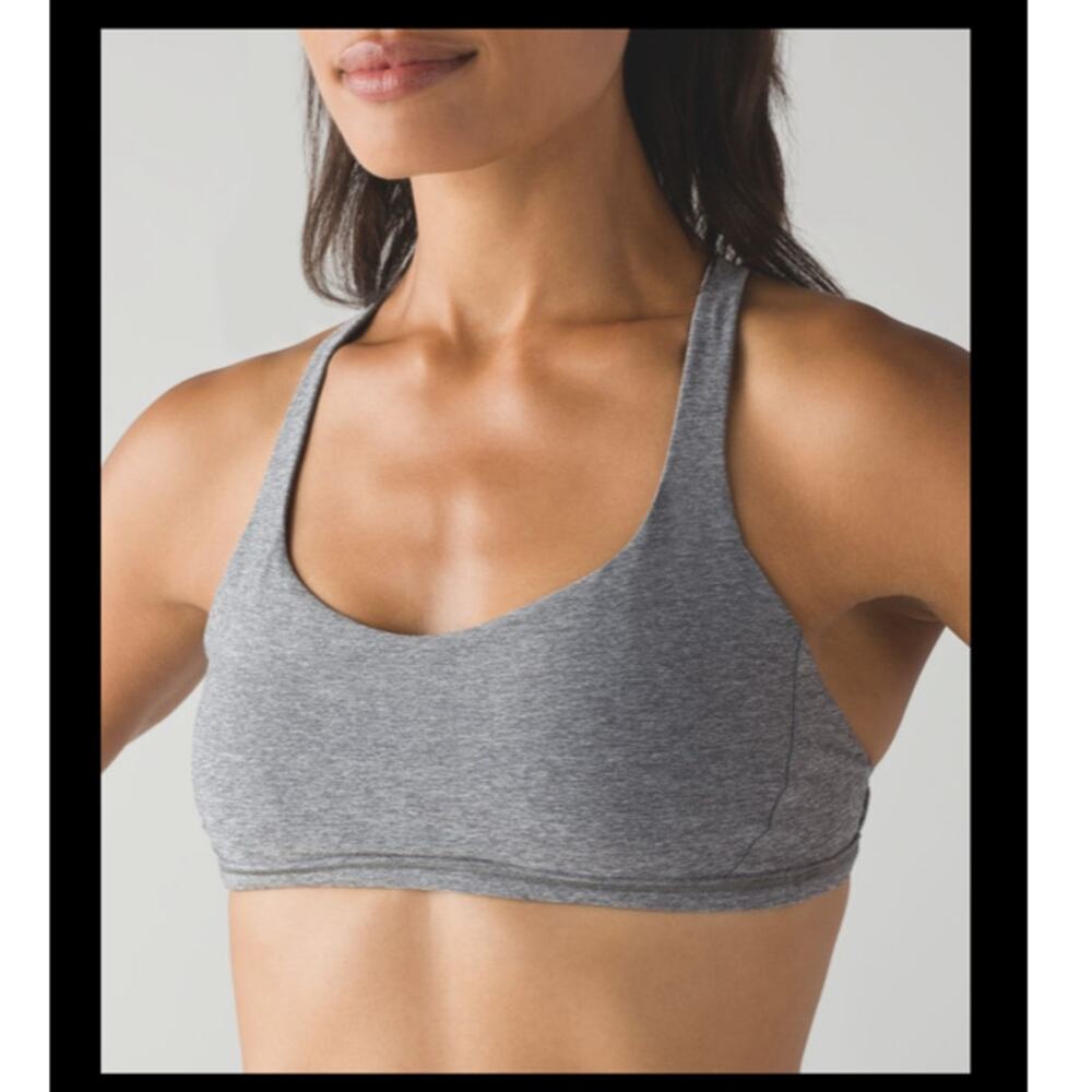 Lululemon Heather Gray Strappy Free To Be Bra